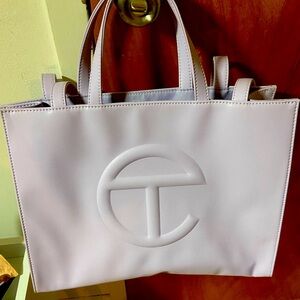 Telfar medium shopping bag in lavender